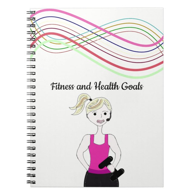 Fitness und Gesundheitsziele für Frauen Notizblock (Vorderseite)