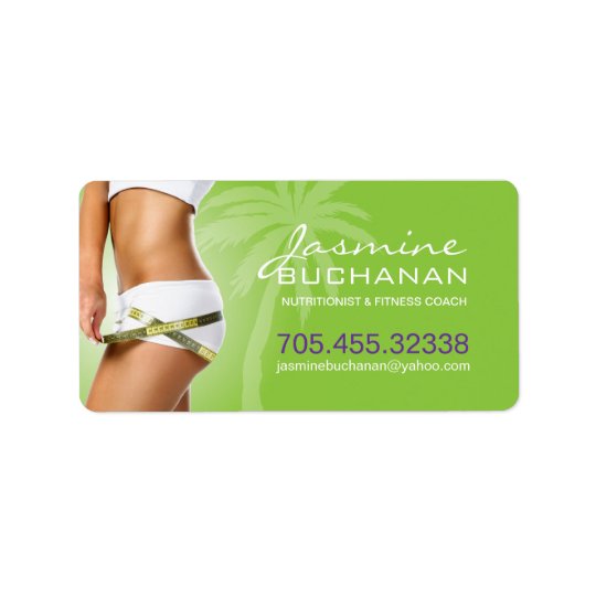 Fitness und Nutrtion Aufkleber Adressaufkleber