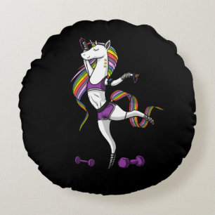 Fitness Unicorn Gym Training Training Rundes Kissen