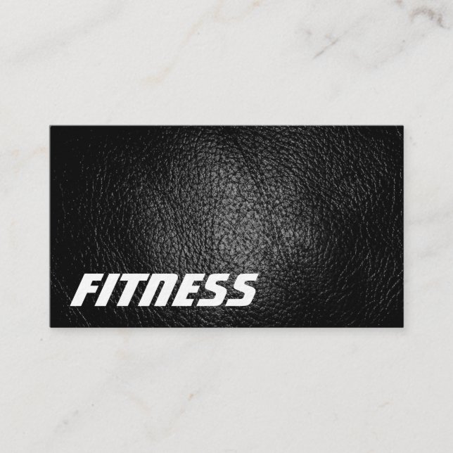 Fitness-Visitenkarte mit ultradicken Ledereffekten Visitenkarte (Vorderseite)