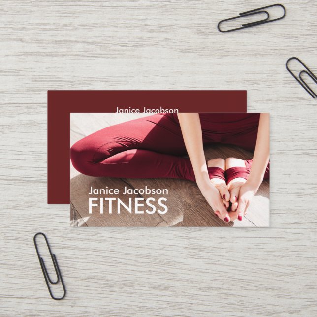 Fitness-Visitenkarten für Frauen Visitenkarte (Vorderseite/Rückseite Beispiel)