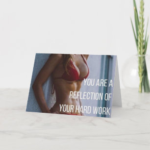 Fitness von Frauen Inspirationswörter - harte Arbe Karte