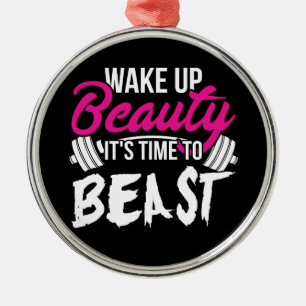 Fitness von Frauen - Schönheit Geweckt, Zeit zum B Silbernes Ornament