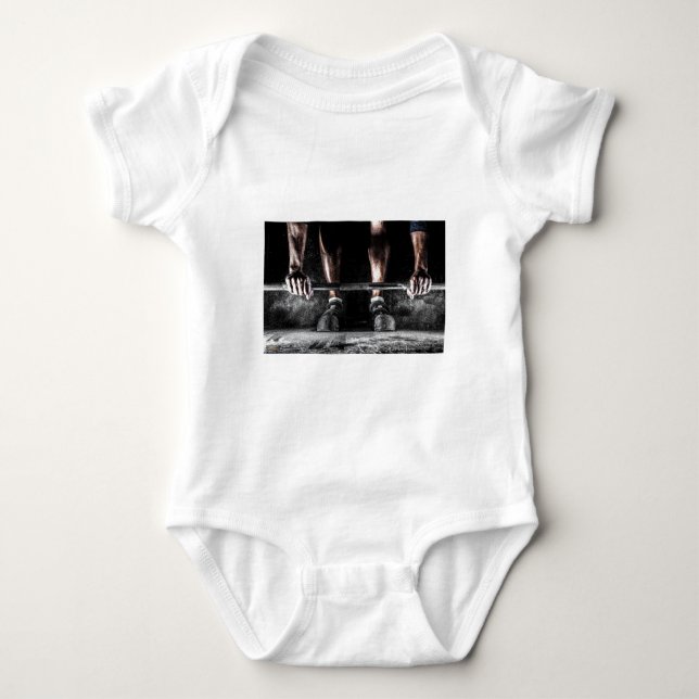 Fitness Weightlift GYM Workout Baby Strampler (Vorderseite)
