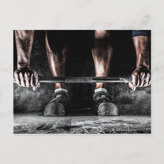 Fitness Weightlift GYM Workout Postkarte (Vorderseite)