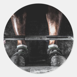 Fitness Weightlift GYM Workout Runder Aufkleber