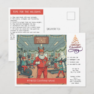 Fitness-Weihnachtsgruß-Postkarte Feiertagspostkarte