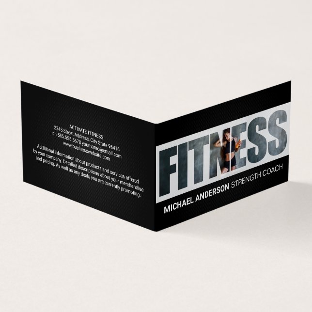 Fitness | Woman at the Gym Visitenkarten (Vorderseite)
