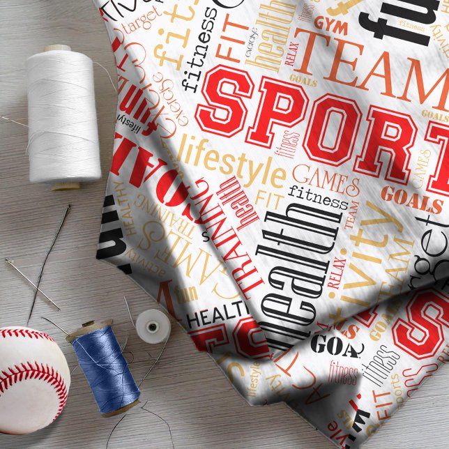 Fitness Word Cloud Red/Black ID284 Stoff (Von Creator hochgeladen)