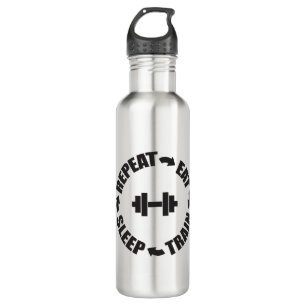 Fitness Workout Gym Motivation Edelstahlflasche