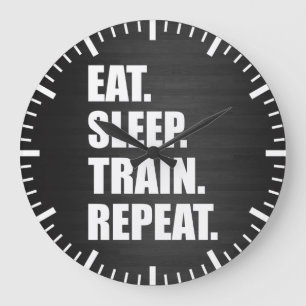 Fitness Workout Gym Motivation Große Wanduhr