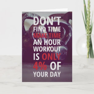 Fitness Workout Gym Motivation Karte