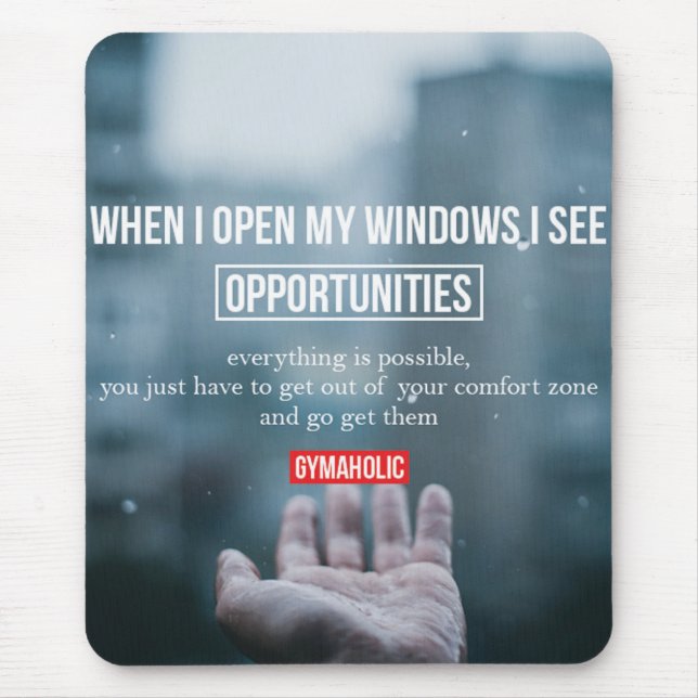 Fitness Workout Gym Motivation Mousepad (Vorne)