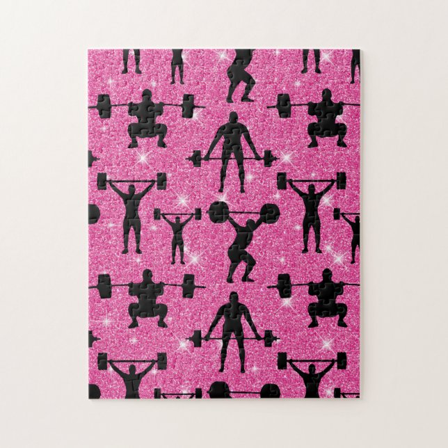 Fitness Workout Gym Sport Pink Glitzer (Vertikal)
