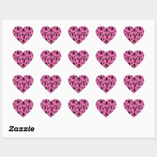 Fitness Workout Gym Sport Pink Glitzer Herz-Aufkleber