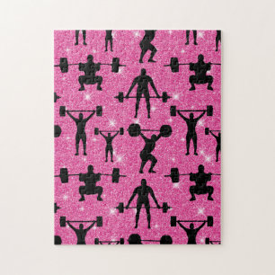 Fitness Workout Gym Sport Rosa Glitter