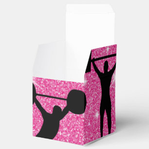 Fitness Workout Gym Sport Rosa Glitzer Geschenkschachtel