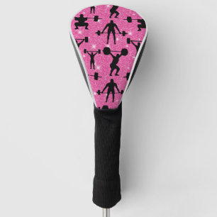 Fitness Workout Gym Sport Rosa Glitzer Golf Headcover