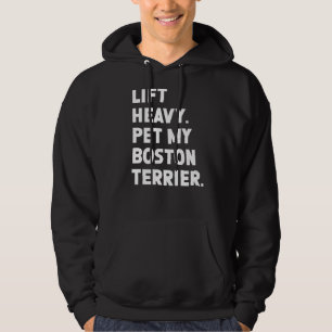 Fitness Workout Heavy Pet Hund Boston Terrier Hoodie