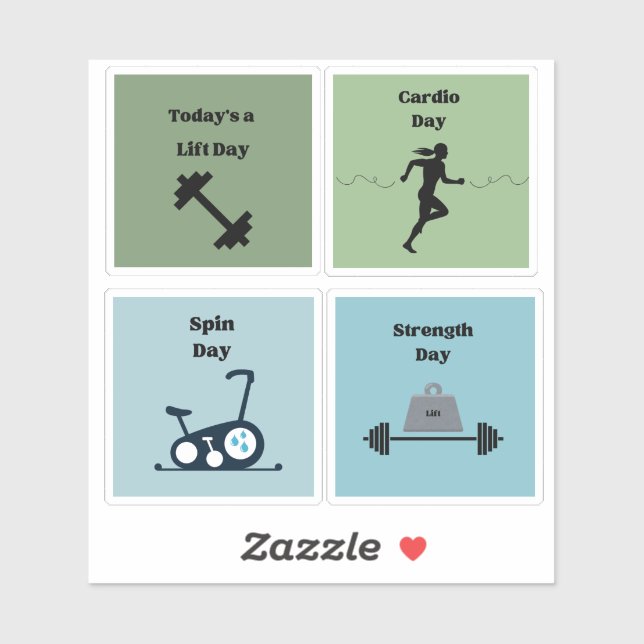 Fitness Workouts Gym Days Vinyl Stickers Aufkleber (Blatt)