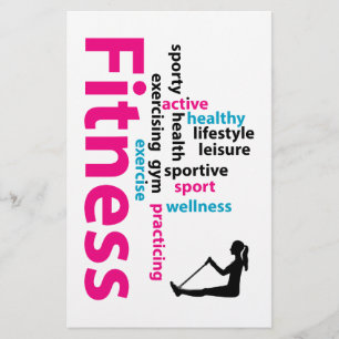 Fitness-Wörter Flyer