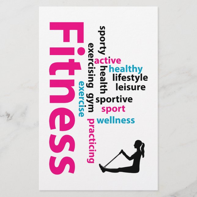 Fitness-Wörter Flyer (Vorne)