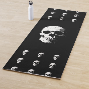 Fitness Yoga Mats B & W Skull Pop Art Template Yogamatte