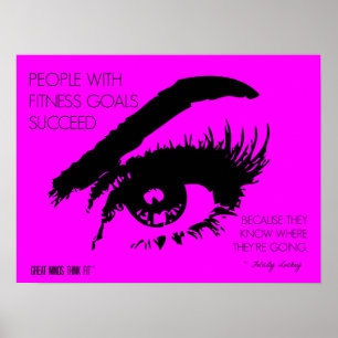 Fitness-Ziel-Auge sehen: Zitat 03 im Rosa Poster