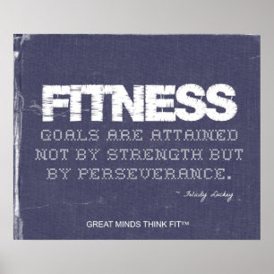 Fitness-Ziele im aufgerissenen Denim Poster
