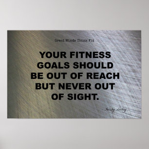 Fitness-Ziele: Nie aus den Augen! Poster