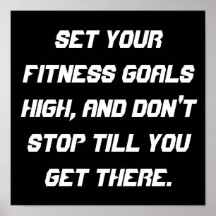 Fitness-Ziele Poster