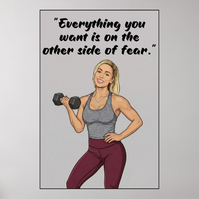 Fitness-Zitate Poster (Vorne)