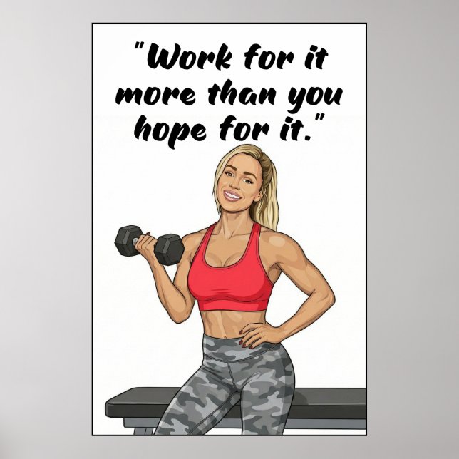 Fitness-Zitate Poster (Vorne)