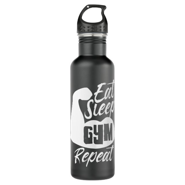 Fitness zum Wiederholen von Schulungen für Sleep-G Edelstahlflasche (Vorderseite)