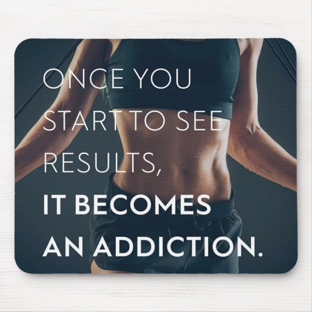 Fitnessmotivation für Frauen - Ergebnisse - Traini Mousepad (Vorne)