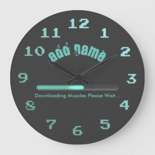 Fitnessraum Bodybuilder Personalisierte Muskeln Große Wanduhr