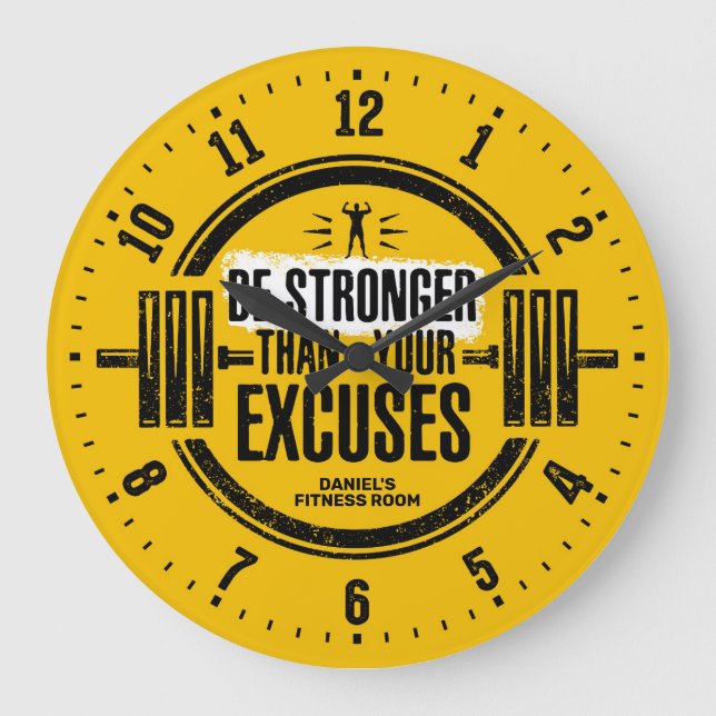 Fitnessraum Fitness Personalisierte Uhr (Vorderseite)