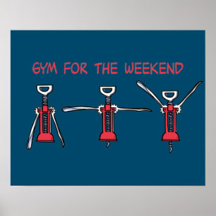 Fitnessraum für das Wochenende Poster