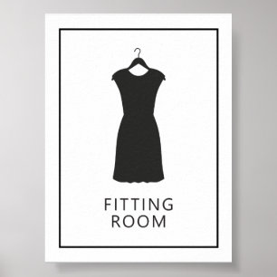 Fitnessraum oder Kleidersaal Unterschrift für den  Poster