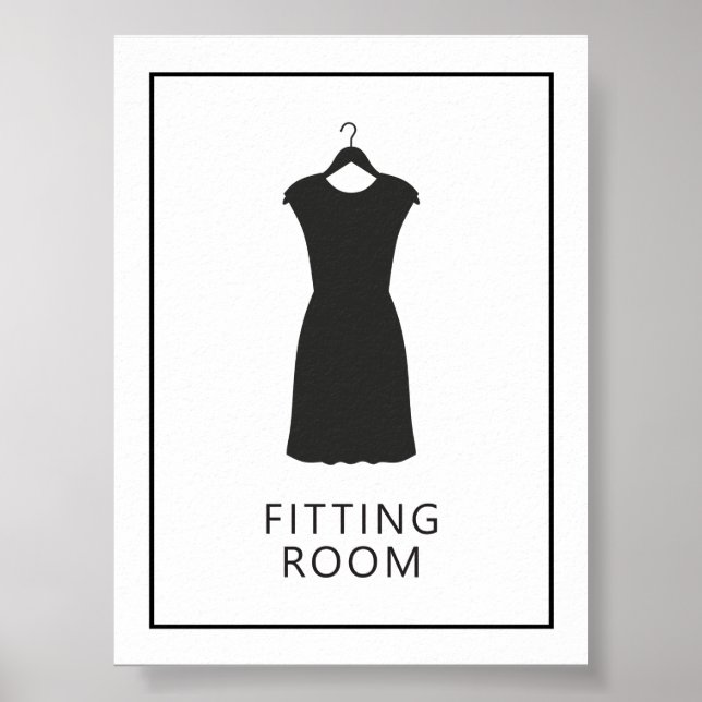 Fitnessraum oder Kleidersaal Unterschrift für den  Poster (Vorne)