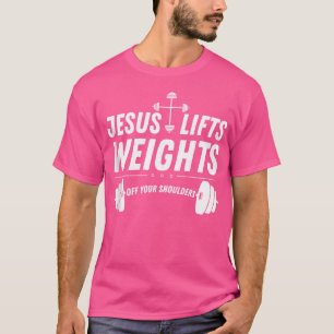 Fitnessraum und Jesus Christus, der den Christlich T-Shirt