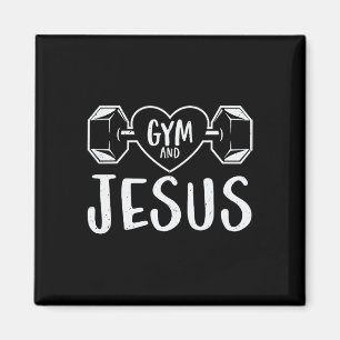Fitnessraum und Jesus-Gymnastik Fitness Gewichtheb Magnet