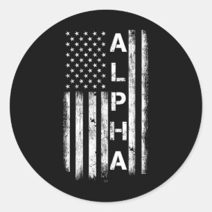 Fitnessstudio Alpha-Flagge Workout Bodybuilding Fi Runder Aufkleber