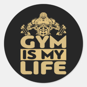 Fitnessstudio befeuert meinen Bodybuilding-Motivat Runder Aufkleber