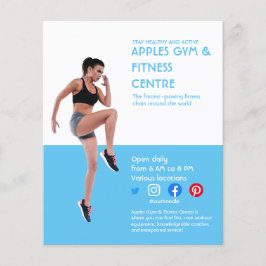 Fitnessstudio Blue Foto Personal Trainer Fitness F Flyer