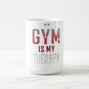 Fitnessstudio ist mein Therapie-Shirt, Fitness-Mot Kaffeetasse