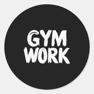 Fitnessstudio Körperaufbau Fitness Workout Runder Aufkleber