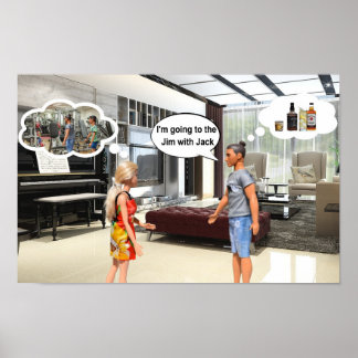 Fitnessstudio oder Jim. Poster