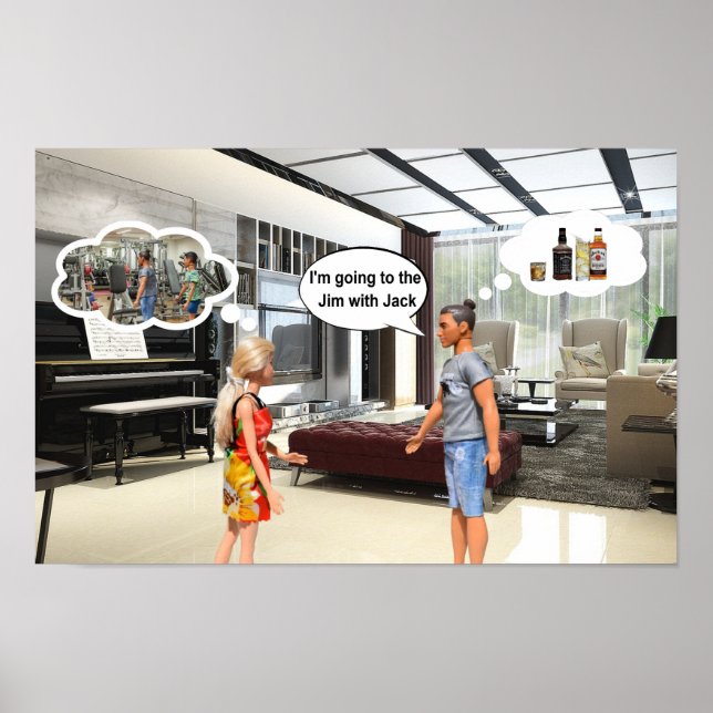 Fitnessstudio oder Jim. Poster (Vorne)