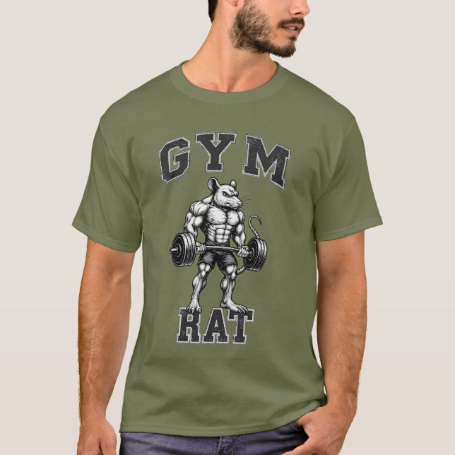 Fitnessstudio-Ratte-Todesheben - Humor heben - Bod T-Shirt (Vorderseite)